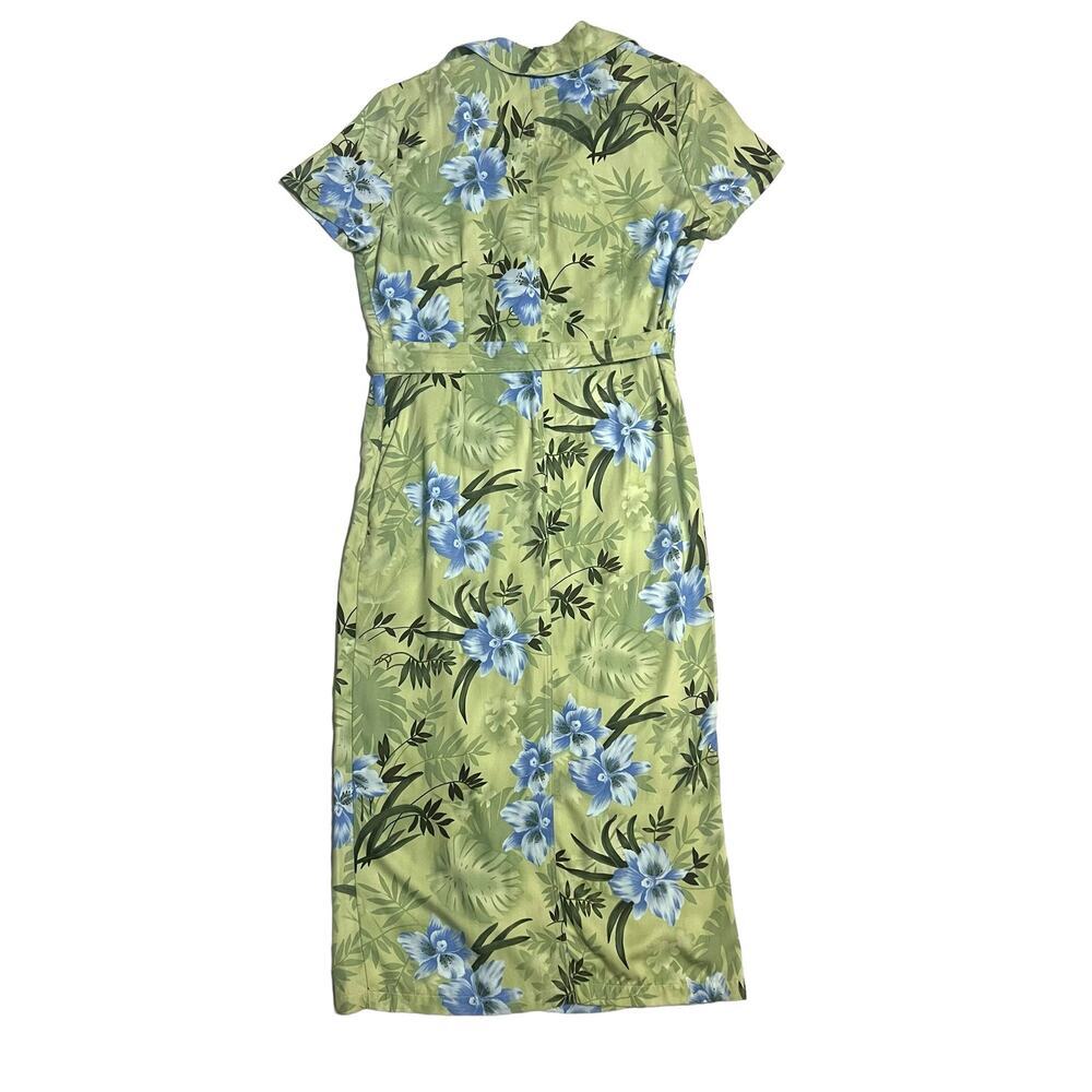 Caribbean Joe Green and Blue Floral Maxi Dress - Picture 6 of 13